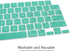 Stylish Keyboard Cover Silicone Protective Skin for MacBook Pro 14" 16" & Air 15" Clover Green
