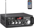 Facmogu 298A Max 300Wx2 Wireless Bluetooth 5.0 Stereo Audio Amplifier, 2 Channel Receiver with Bass & Treble Control,