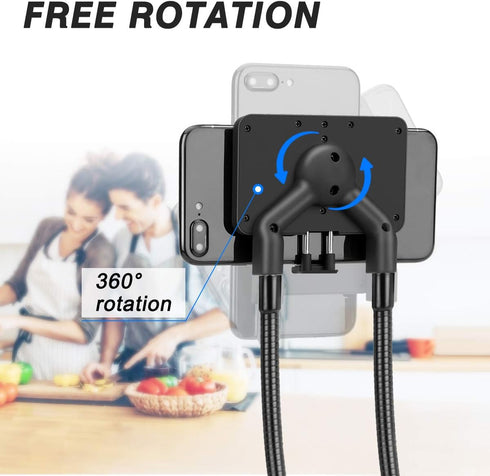 B-Land Phone Holder for Gooseneck Stand, Universal Mobile Phone Mount Clamp