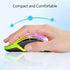 memzuoix 2.4G LED Wireless Mouse - Rechargeable Ergonomic Mouse with Detachable Cover, 1200 DPI