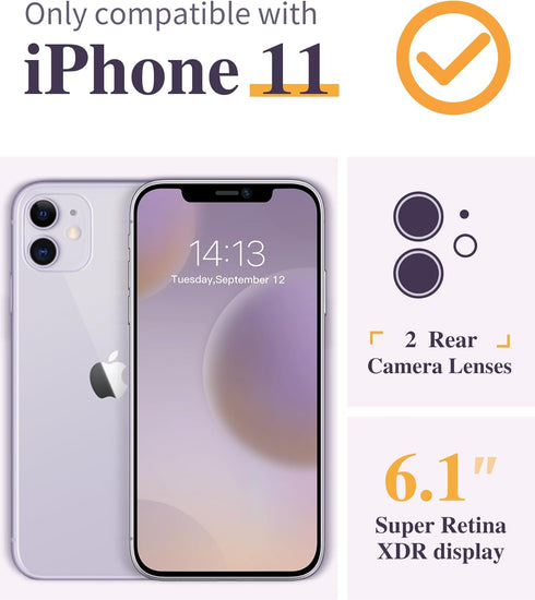 GVIEWIN iPhone 11 Case with Screen Protector + Camera Lens Protector, Clear Soft TPU Shockproof Cover