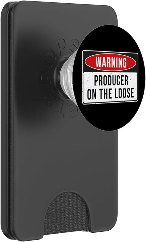 Funny Producer Gift Ideas Warning Sign - Producer On The Loose Funny Job Quote PopSockets PopWallet