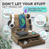 Nightstand Organizer - Bedside Holder for 2 Cellphones or 1 Tablet, Smart Watches, Headphones, Ideal Gifts for Men