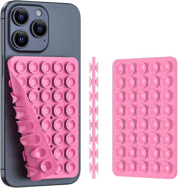 CMZZ Double Sided Silicone Suction Phone Holder Mount, Silicon Accessory for iPhone and