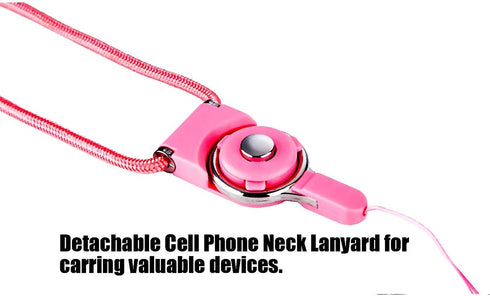 4Pack Cell Phone Neck Lanyard Strap, Universal Smartphone Strap 14.6" Nylon Necklace Rope, Wrist, Key Chain Charms