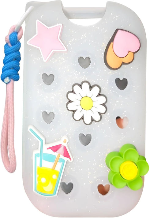 SHINLHUA Protective Silicone Case for Hand Sanitizers Bottles Equipped with Keychain for Attachment and Decoration