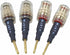 Flex Pin Banana Plugs to 4mm Female Banana Jack Speaker Audio Adapter for Amplifier Sound Systems, 4 Pack