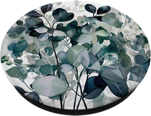 Eucalyptus Floral Green Garden Pattern PopSockets Adhesive PopGrip