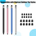 Digiroot 20 Pieces Rubber Replacement Tips, Sensitive and Durable, Compatible with Digiroot 2 in 1 Rubber Tip Stylus
