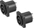 uxcell 4-Pole Speaker Panel Mount Connector, Audio Speaker Jack Twist Lock with Metal Insert (2Pcs)