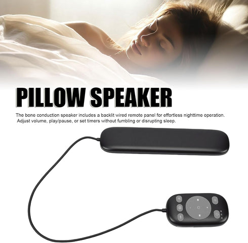 5.4 36, 24-Hour Zopsc Pillow Speaker, Bluetooth White Noise Machine with Glow in Dark Remote Control, Battery