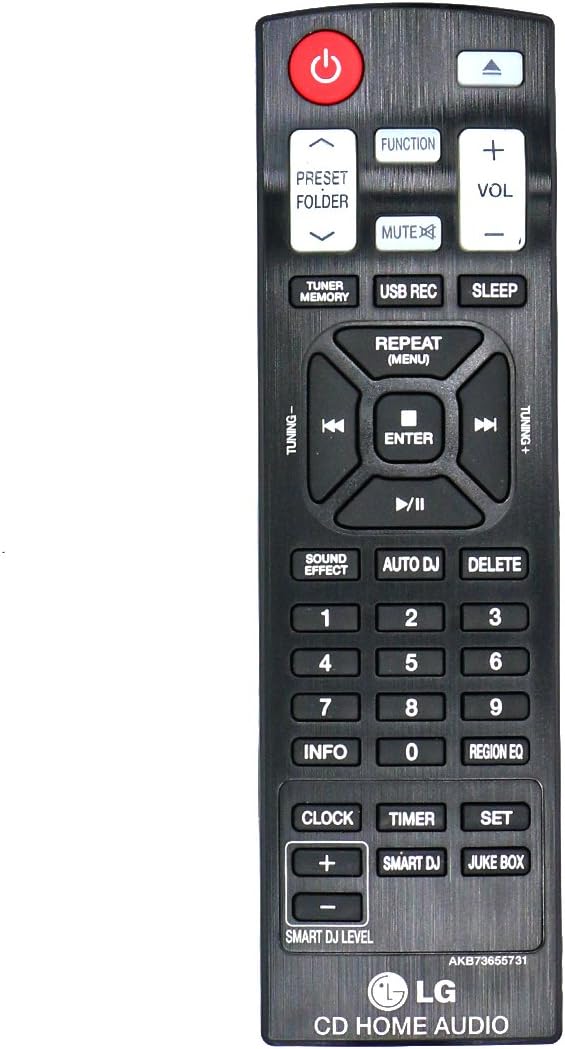 Replace Remote Control for LG CD Home Audio CM9730 CMS9730F CM9950 CMS9950F CM9940 by AKB73655731