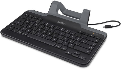 Belkin B2B130 Wired Tablet Keyboard with Stand and Lightning Connector for iPad