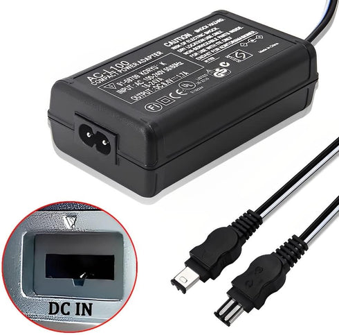 AC-L100 Power Supply Charging Adapter for Sony Handycam Camera Camcorder,8.4V 1.5A,for DCR TRV128 TRV103 TRV130 TRV150, CCD-TRV108 TRV308 Replace AC-L10A L10B L15A L15B L100A L100B L100C