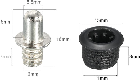 MECCANIXITY Speaker Grill Guides Plastic and Metal Dia 6mm for Speaker Parts Accessories Pack of 12