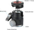 Mini Ball Head with 1/4" Hotshoe Mount Adapter, 360° Rotatable Aluminum Tripod Head for DSLR Cameras