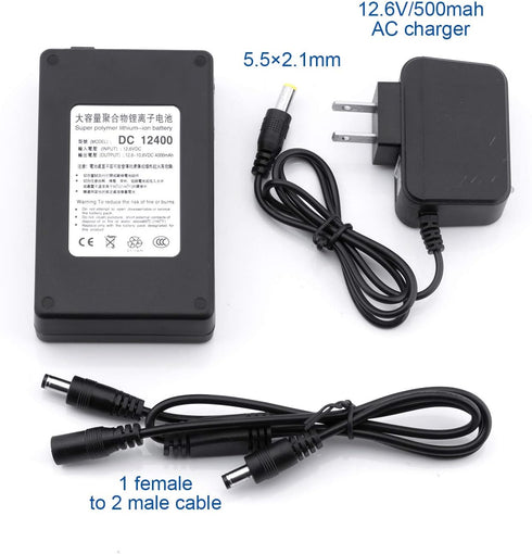 ABENIC 12V 2A (24W) 4000mAh Pack DC12400 DC Rechargeable Protable Lithium ion Battery for Telescope Breast Pump Signal
