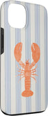 Retro Beachy Summer Lobster Stripes Aesthetic 13 Case for iPhone