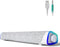 SOULION R30 Computer Speakers, USB Powered 3.5mm AUX Small Speakers with Colorful LED Lights for Desktop Laptop White