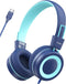Kids Headphones, Upgrade USB Type C Kids Headphones for School, 94dB Volume Limit Wired On-Ear Headset for