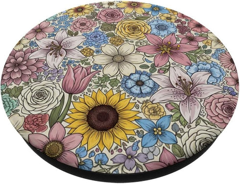 PopSockets Floral Phone Grip & Stand Floral Field Adhesive PopGrip