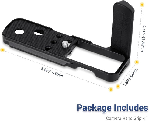 Updated X100V Metal Hand Grip L Bracket for Fuji Fujifilm X100V Camera, Not for X100VI, Access to Battery & Card