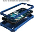for Nokia C200 case, with Tempered Glass Screen Protector 360 Full-Body Soft TPU Bumper Shockproof Silicone Protective Phone Cover Case for Nokia C200 N151DL (Blue)