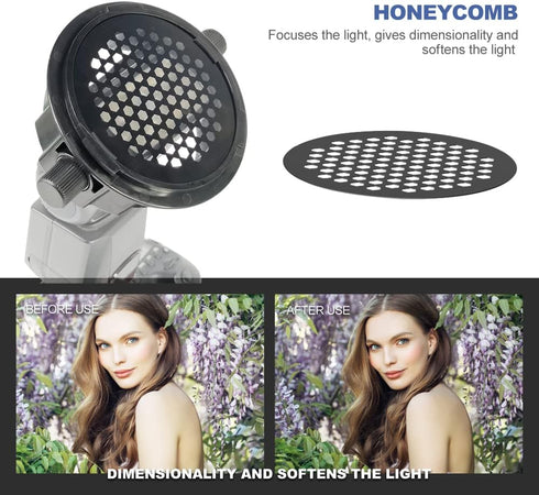 Photography Lighting Flash Diffuser Set, LENSGO Professional Flash Kit for Superior Light Control with Diffusion Dome