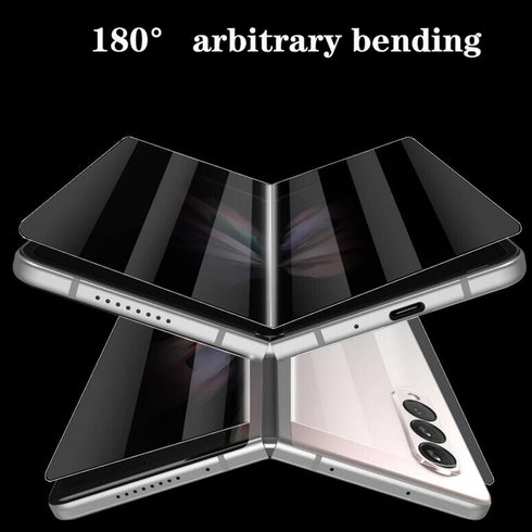 2 Pack Designed for Galaxy Z Fold 3 Privacy Screen Protector, Anti-peep 1PCS Outside Screen Protector +1PCS Inside Screen Protector Soft Film Scratch Resistant for Samsung Galaxy Z Fold 3 5G