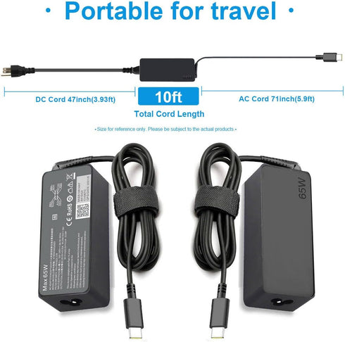 USB-C Charger Power Adapter Replacement for Acer Chromebook R13, 11 11A G6 EE Convertible, Various Models
