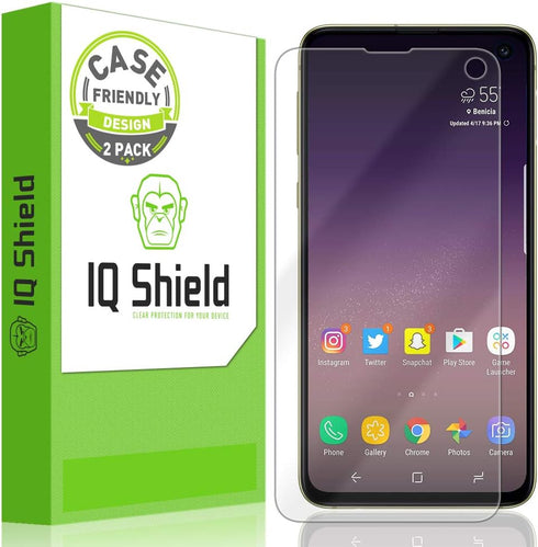 IQShield Screen Protector Compatible with Galaxy S10e 5.8 inch (2-Pack) - Anti-Bubble Clear TPU Film