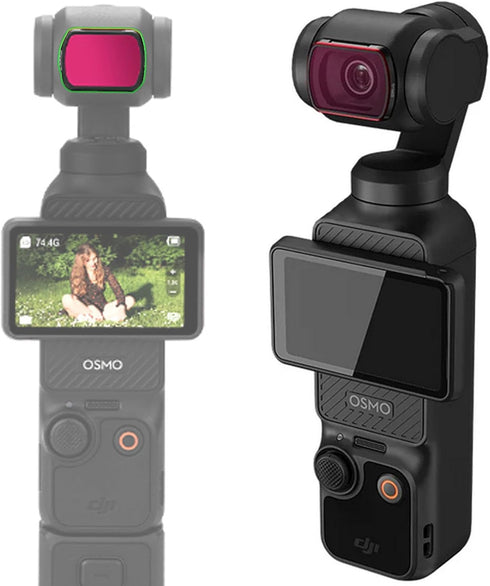 Lens Filters Compatible with DJI Osmo Pocket 3, ND Filters Set Optical Glass Aviation Aluminum Frame Kit