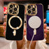 OOK Magnetic Case for iPhone 15 Pro Max - Soft TPU, Shockproof, MagSafe Compatible, Full Camera Lens Protector, Gold