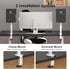 suptek Clamp-on Speaker Stand Desk Mount Set, Height Adjustable, Tilt, Swivel, 2 Pack, Universal Audio Holders, White