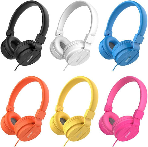 gorsun Kids Headphones, Lightweight Stereo Wired Toddler Headset with Adjustable Headband for Smartphones, Computer,