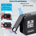 Hero8 Silicon Lens Adsorption Cap and ABS Battery Door Cover with Charging Port (2+1 Packs) for GoPro Hero 8 Black