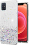 Samsung A71 5G Case, Clear Glitter Silicone, Phone Cover, Glitter Sparkle Pink, Shockproof Thin Design