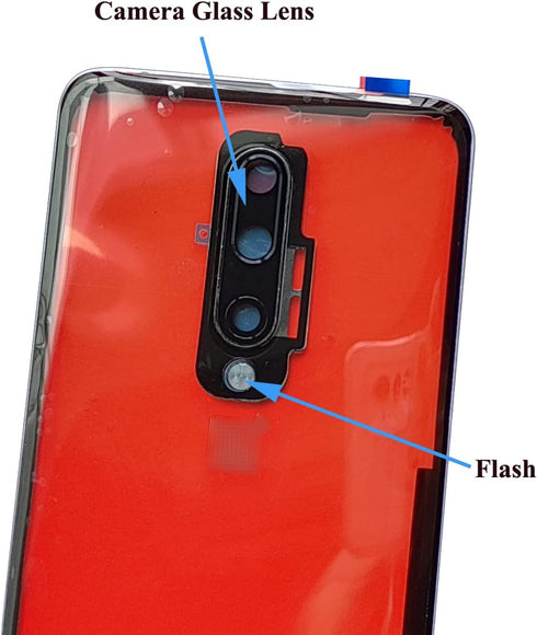 Ubrokeifixit Clear Rear Back Glass Door Cover Replacement for OnePlus 7 Pro with Camera Glass Lens/Flash, 6.67" GM1911