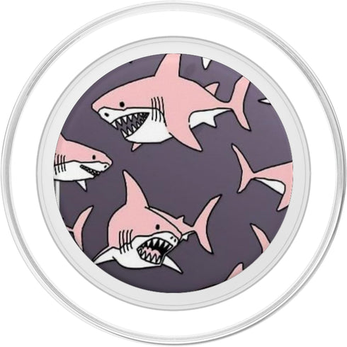 Pink Sharks PopSockets PopGrip for MagSafe