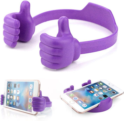 8 Pack Thumbs Up Cell Phone Holder - Adjustable Silicone Tablet Stand, Multi Colors, Portable Desktop Stands for