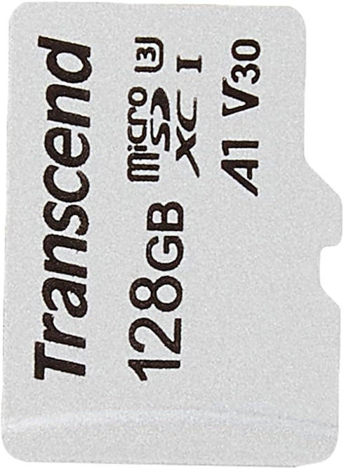 128GB MicroSDXC Class 10 UHS-1 U3 A1 V30 Memory Card - Transcend TS128GUSD300S