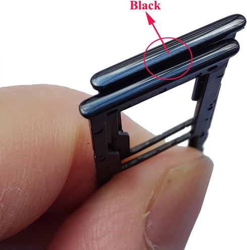 Single Sim Card Tray Holder for Galaxy A20 A30 A50 (Plastic, Black)