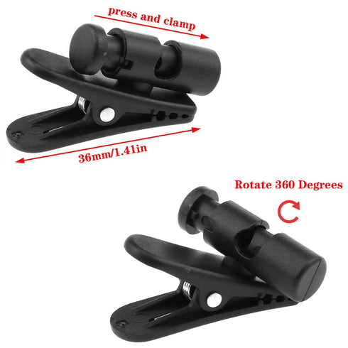 2PCS Large Rotatable Headphone Clips Portable Earphone Cable Clips Suitable for 2-4 mm Mobile Phone Earphones, Walkie-Talkie Earphones and MP3 Earphones