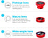 3 in 1 Cell Phone Camera Lens Kit, Universal Wide Angle Macro Fisheye Lens for Smart Phones iPhone Samsung Android (Red)