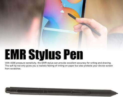 EMR Pen with Soft Tip, 5 Replacement Tips, 4096 Pressure Sensitivity, Support Palm Rejection and Tilt, Black