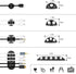 Cable Management Organizer Kit, 2 Cable Sleeve Split with 41 Self Adhesive Cable Clips, 100 Fastening Cable Ties