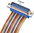 uxcell IDC Rainbow Wire Flat Ribbon Cable - DB25 Male to DB25 Male Connector, 11.8inch Length
