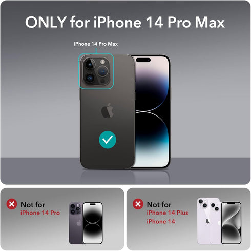 ESR Magnetic Case for iPhone 14 Pro Max, Full-Body Military-Grade Drop Proof with Built-in Screen Protector