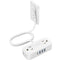 TROND Travel Power Strip with USB Ports, 5ft Flat Plug Extension Cord, Small Wall Mount Extender Adapter for Office