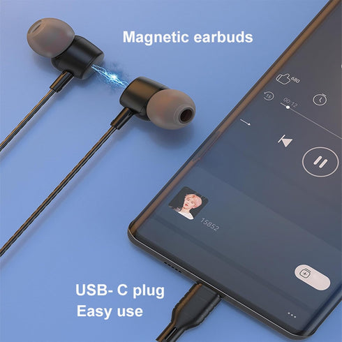 USB C Headphones in Ear Wired, Type C Earbuds, USB-C Wired Headset for iPhone 15 Pro Max, Samsung Galaxy A53 A54 S21 S22